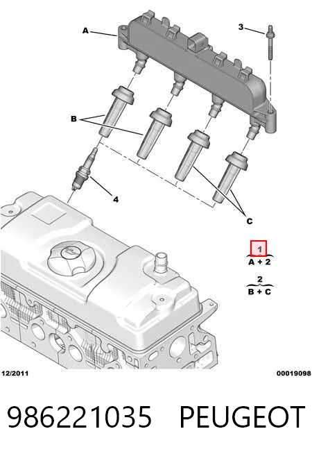 986221035 Peugeot/Citroen Cewka zapłonowa