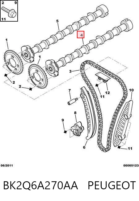  Wał rozrządu silnika ssący, dolotowy Ford Transit 6