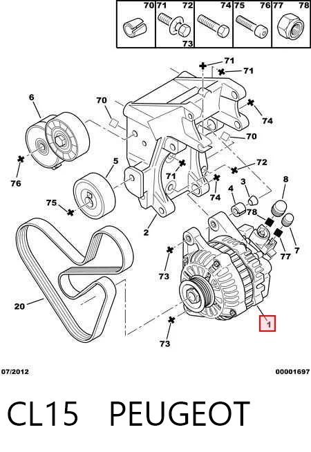 CL15 Peugeot/Citroen Alternator