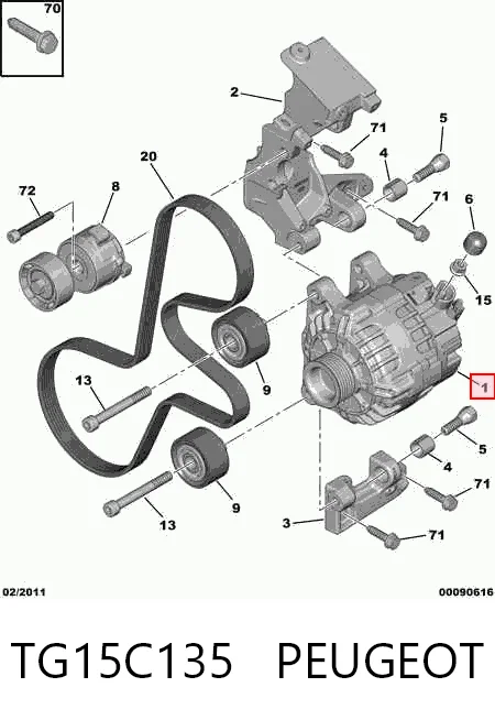 TG15C135 Peugeot/Citroen Alternator