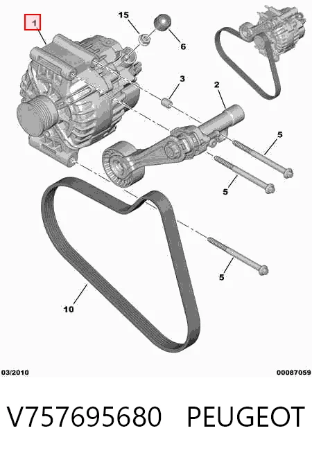 V757695680 Peugeot/Citroen Alternator