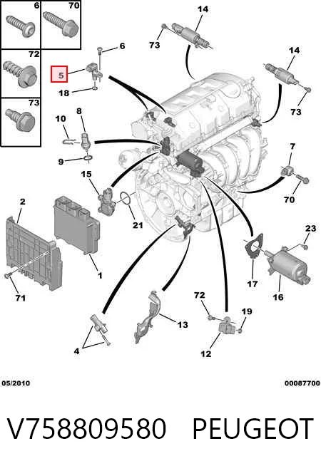 V758809580 Peugeot/Citroen Czujnik położenia wałka rozrządu