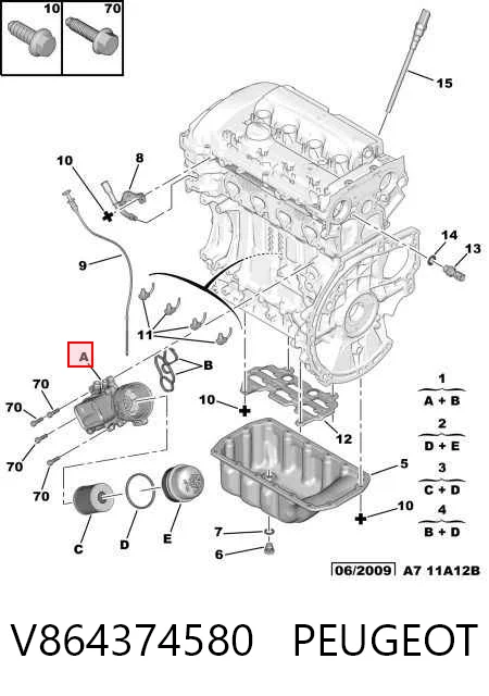V864374580 Peugeot/Citroen Obudowa filtra oleju