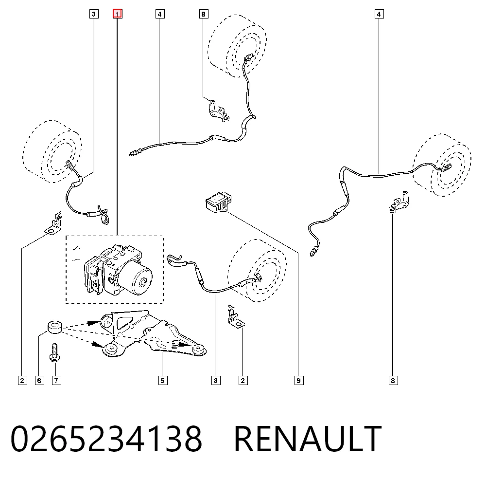 Sterownik ABS  hydrauliczny do Renault Scenic II JM0, JM1