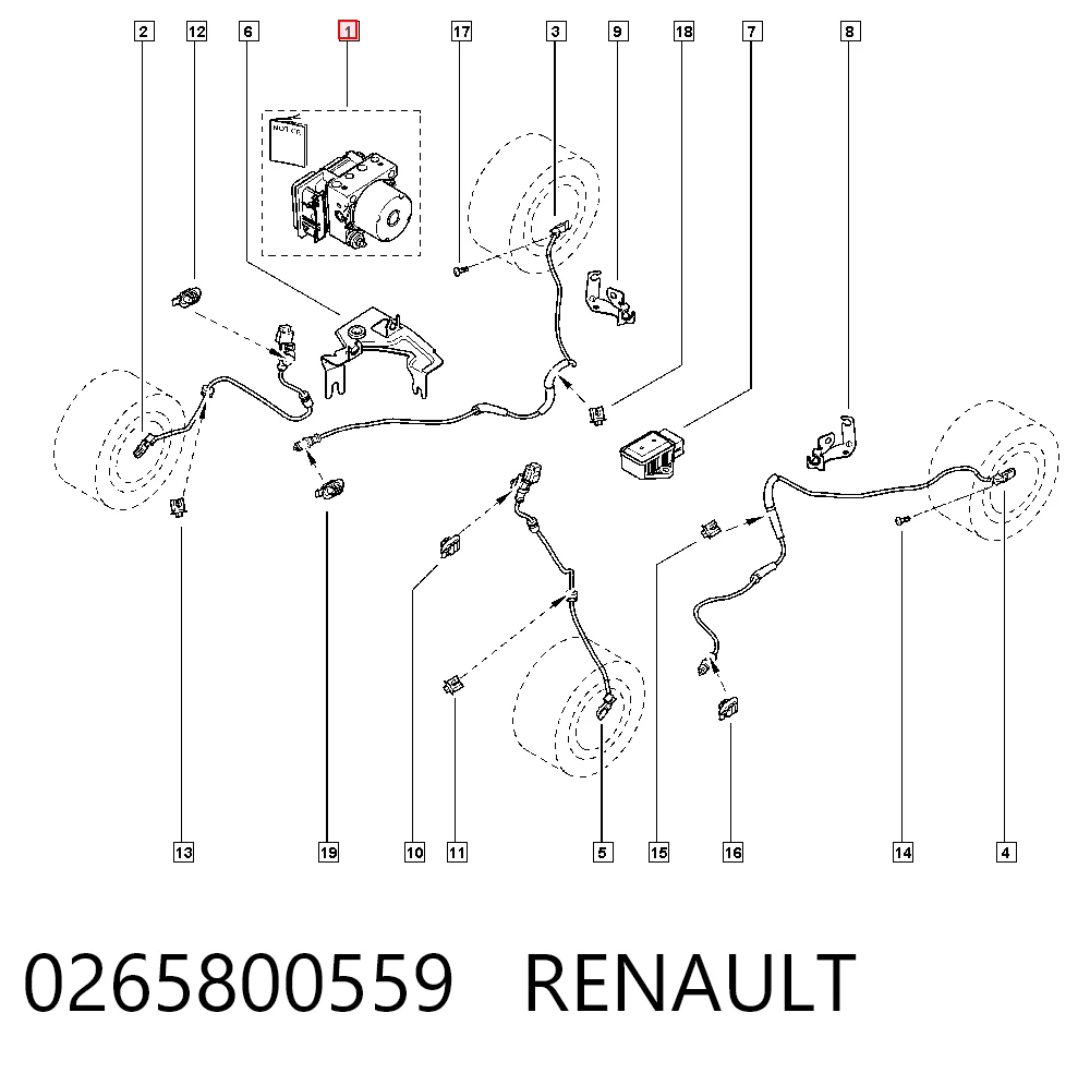 Sterownik ABS  hydrauliczny do Renault Clio III BR01, CR01
