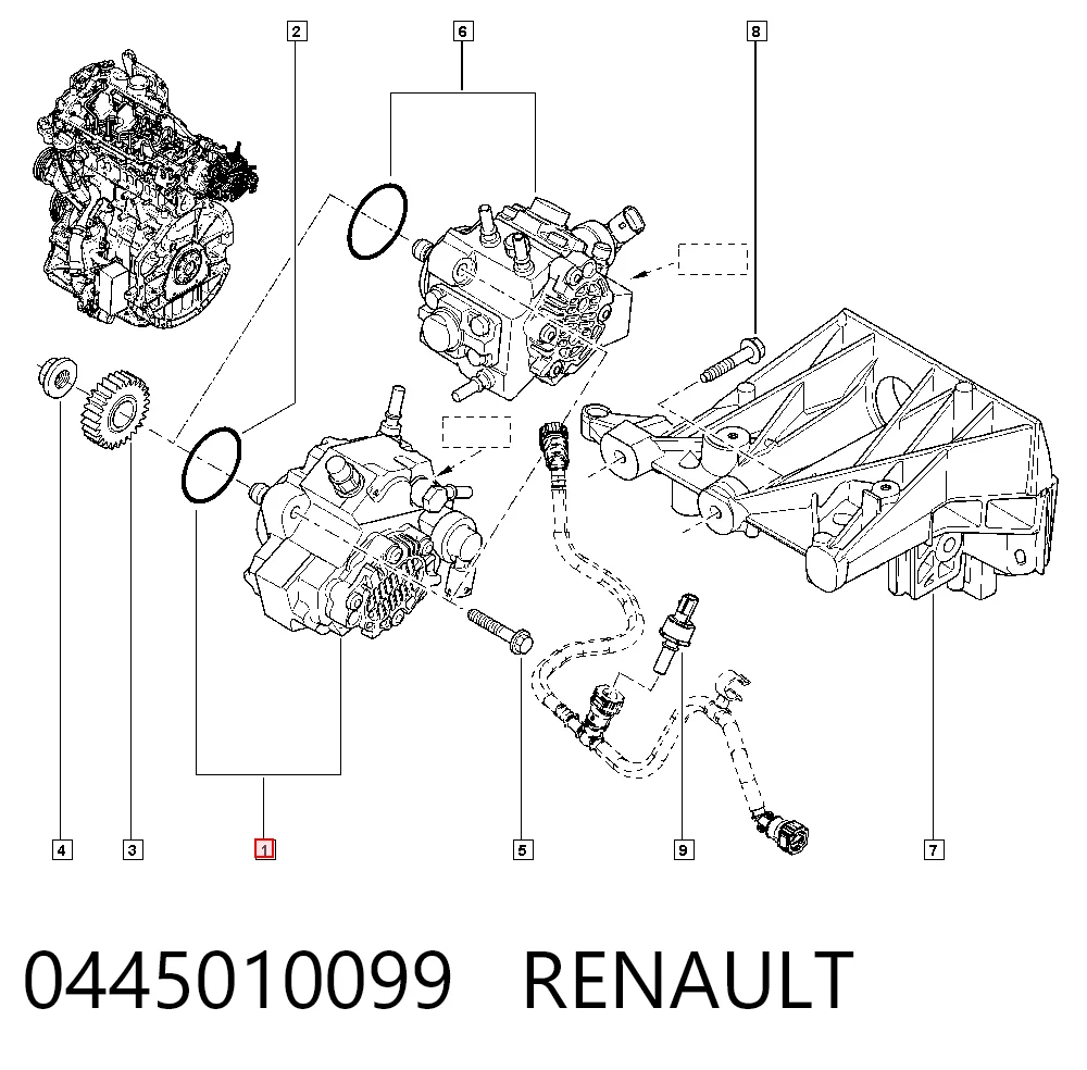 Pompa wtryskowa wysokiego ciśnienia do Renault Scenic III JZ0, JZ1