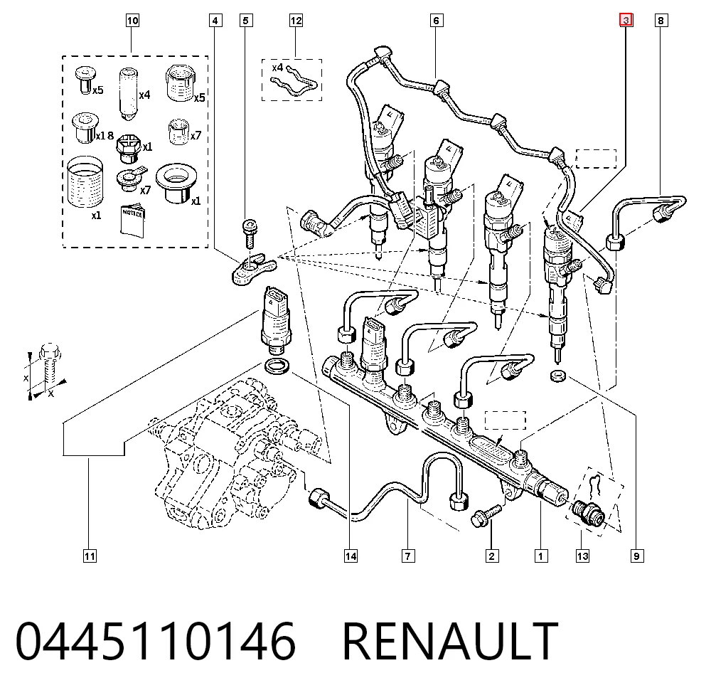 0445110146 Renault (RVI) Wtryskiwacz paliwa