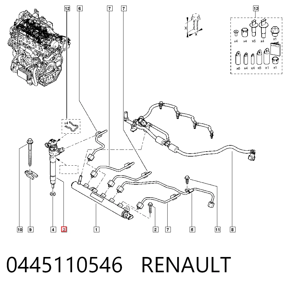 Wtryskiwacz paliwa do Renault Megane IV K9A, K9M, K9N