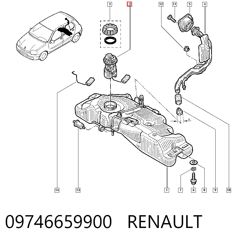 Moduł pompy paliwowej z czujnikiem poziomu paliwa do Renault Clio III BR01, CR01