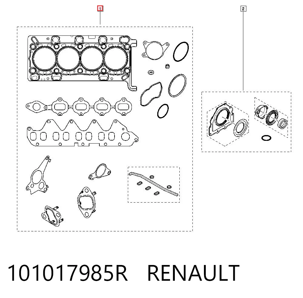 Zestaw uszczelek silnika górny Fiat/Alfa/Lancia 6000616500 cena, od 89,15 USD
