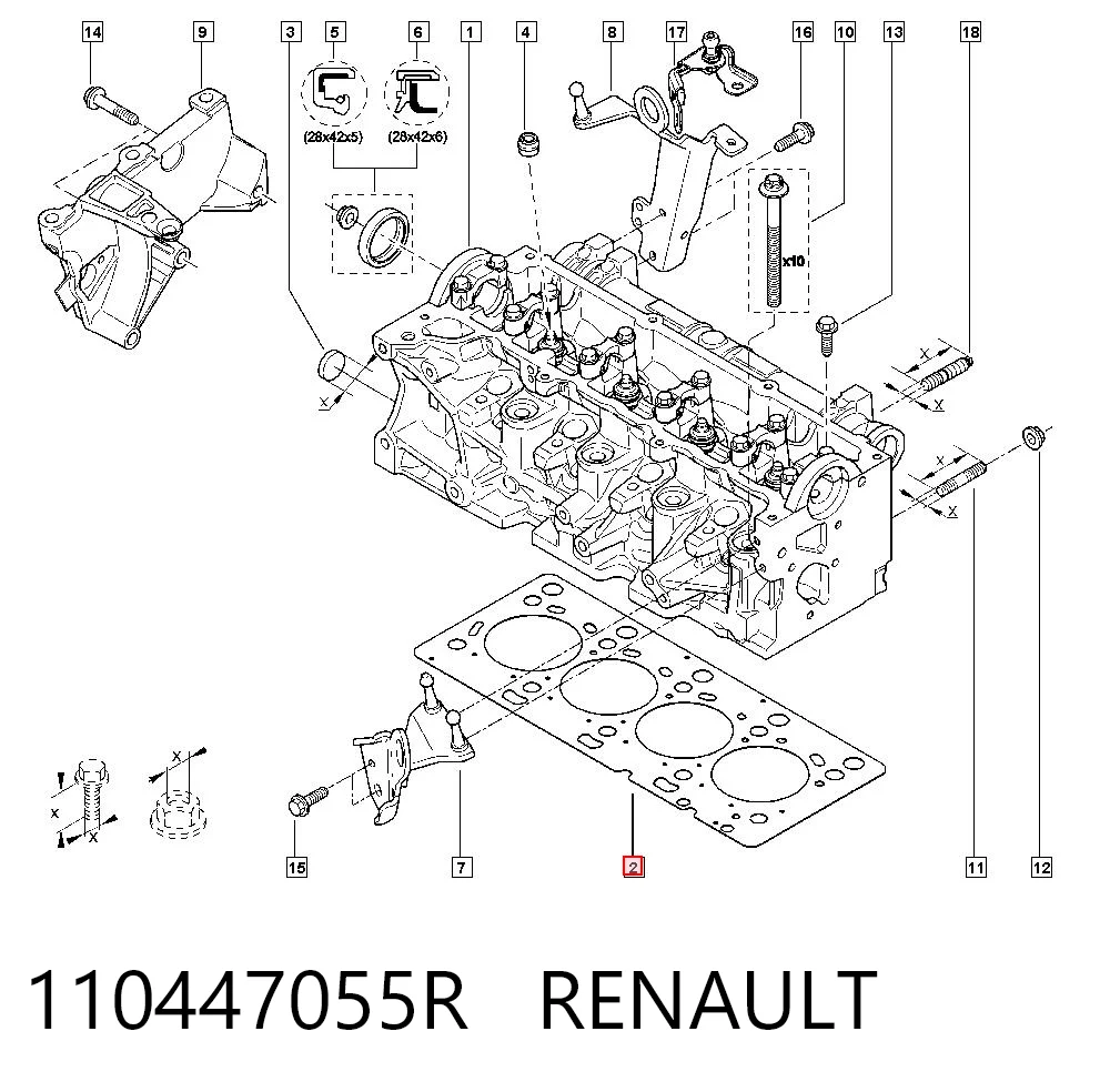  Uszczelka głowicy cylindrów Renault DUSTER 2