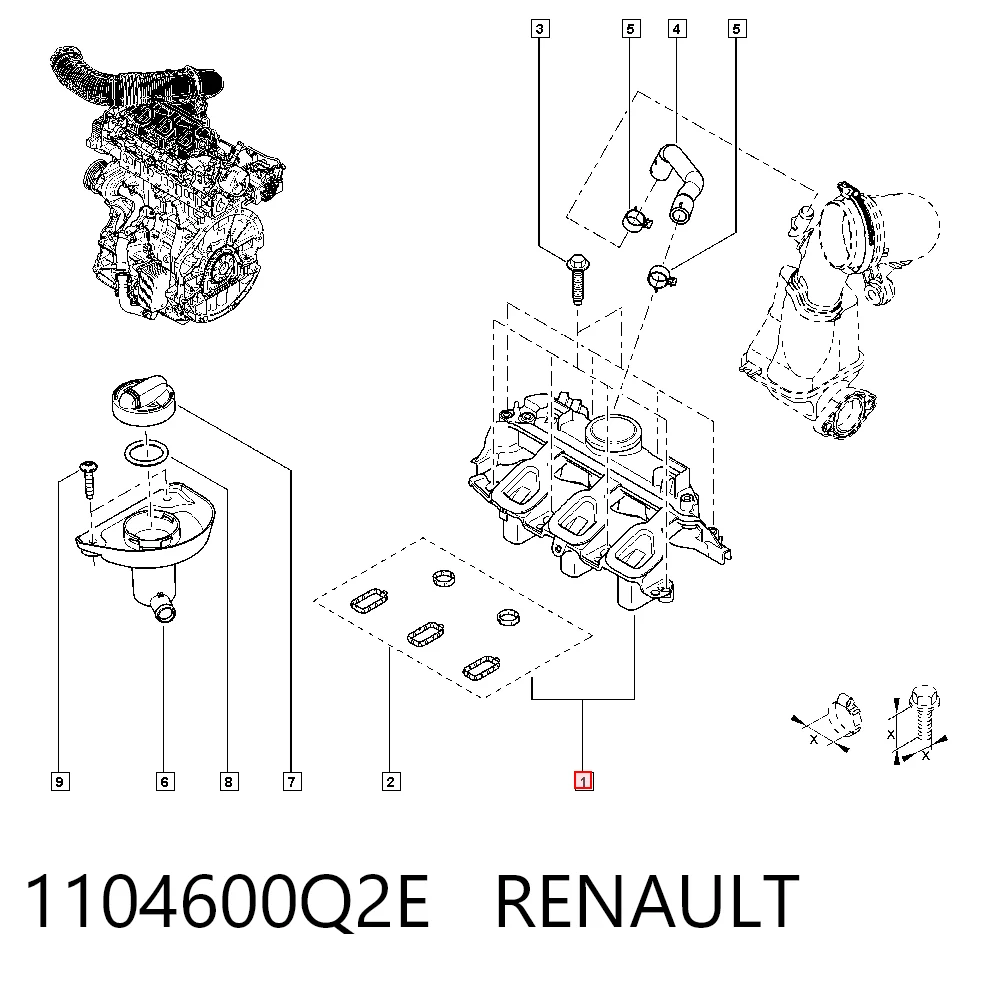95519045 General Motors Separator oleju układu wentylacji kadłuda (bloku silnika)