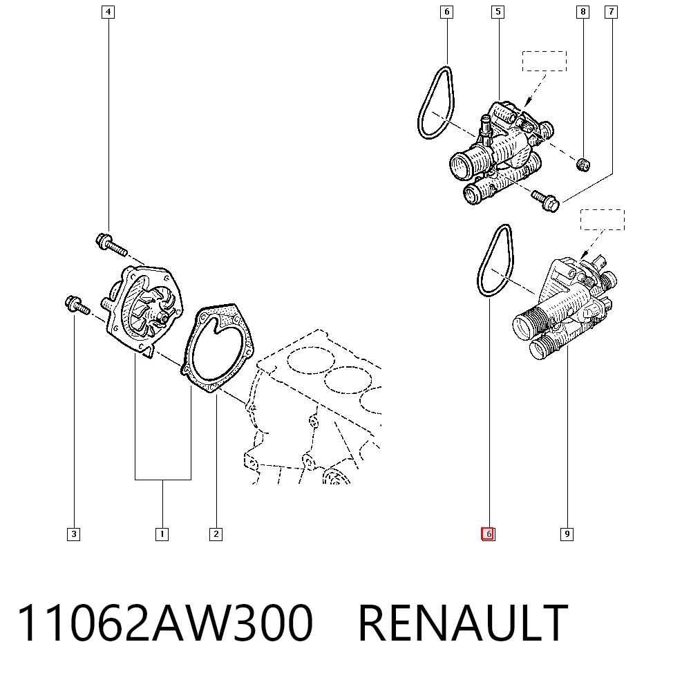 Uszczelka obudowy termostatu General Motors 4409271 cena, od 4,82 USD