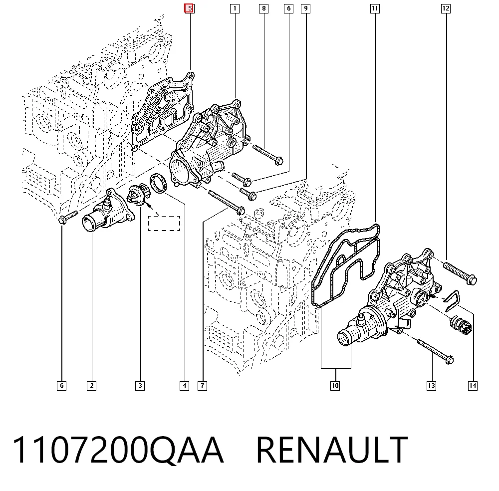 91159858 General Motors Uszczelka obudowy termostatu