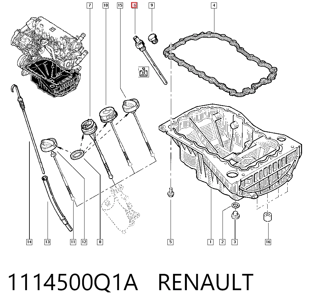  Czujnik poziomu oleju silnikowego  Renault Scenic 1
