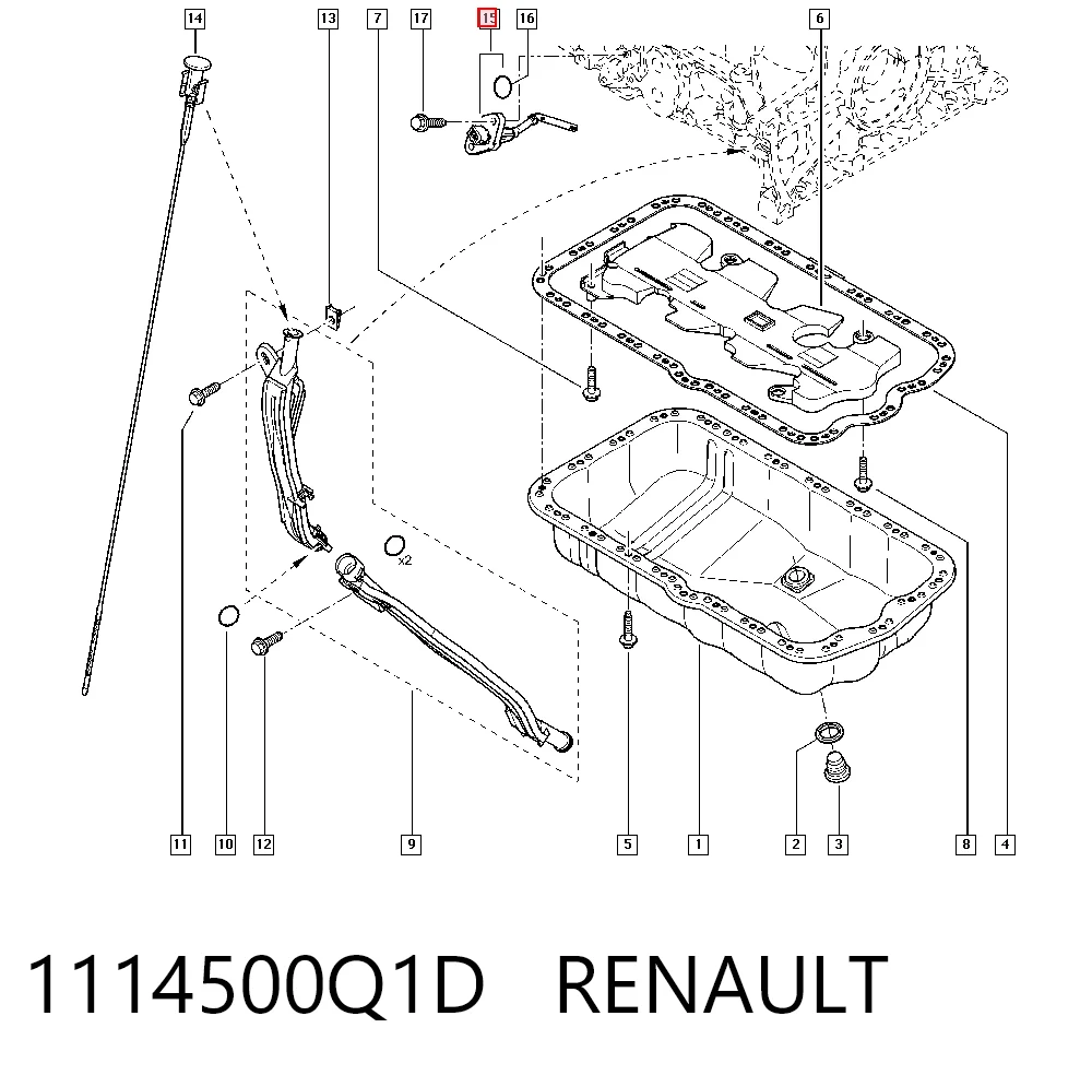 Czujnik poziomu oleju silnikowego  do Renault Master II CD, HD, U0D