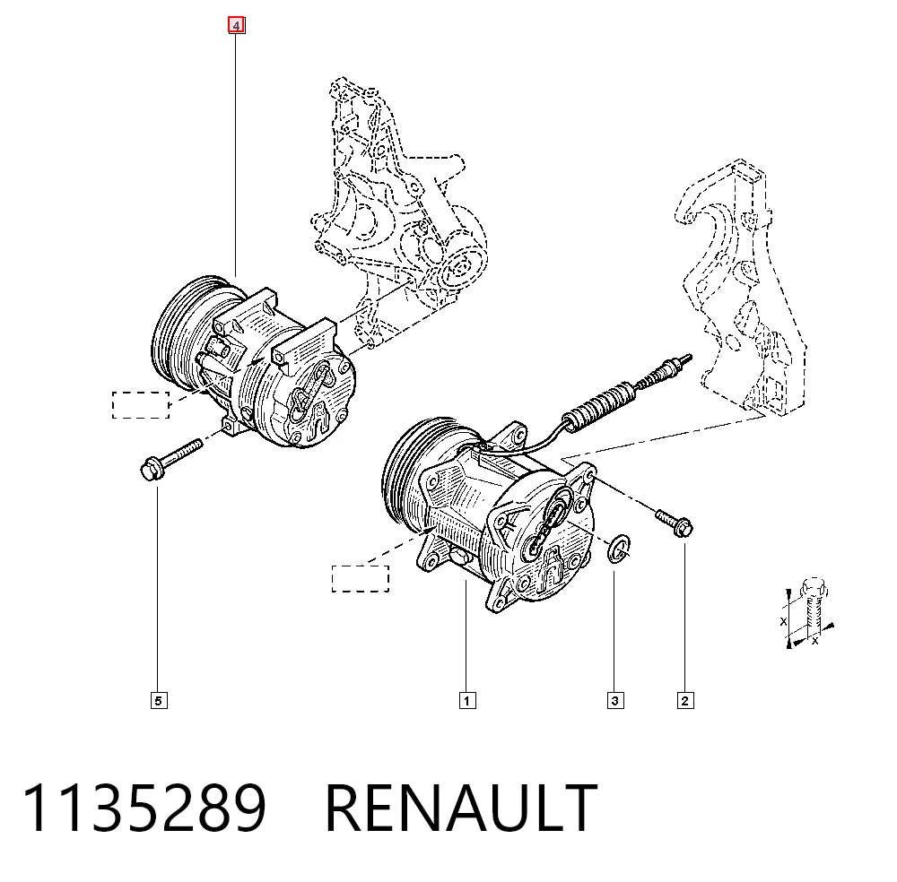 1135289 Renault (RVI) Sprężarka klimatyzacji