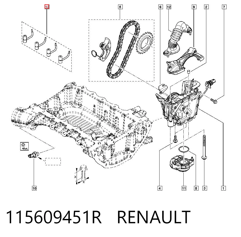 115609451R Renault (RVI) Wtryskiwacz olejowy
