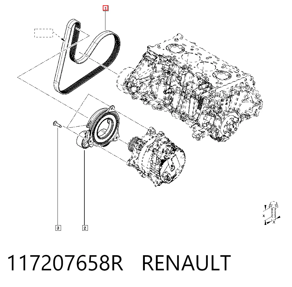 Pas napędowy mechanizmów Renault Megane IV