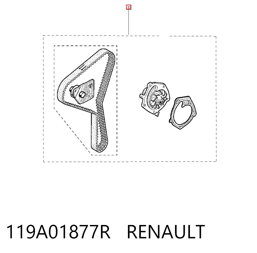 1611887780 Peugeot/Citroen Pasek rozrządu, zestaw