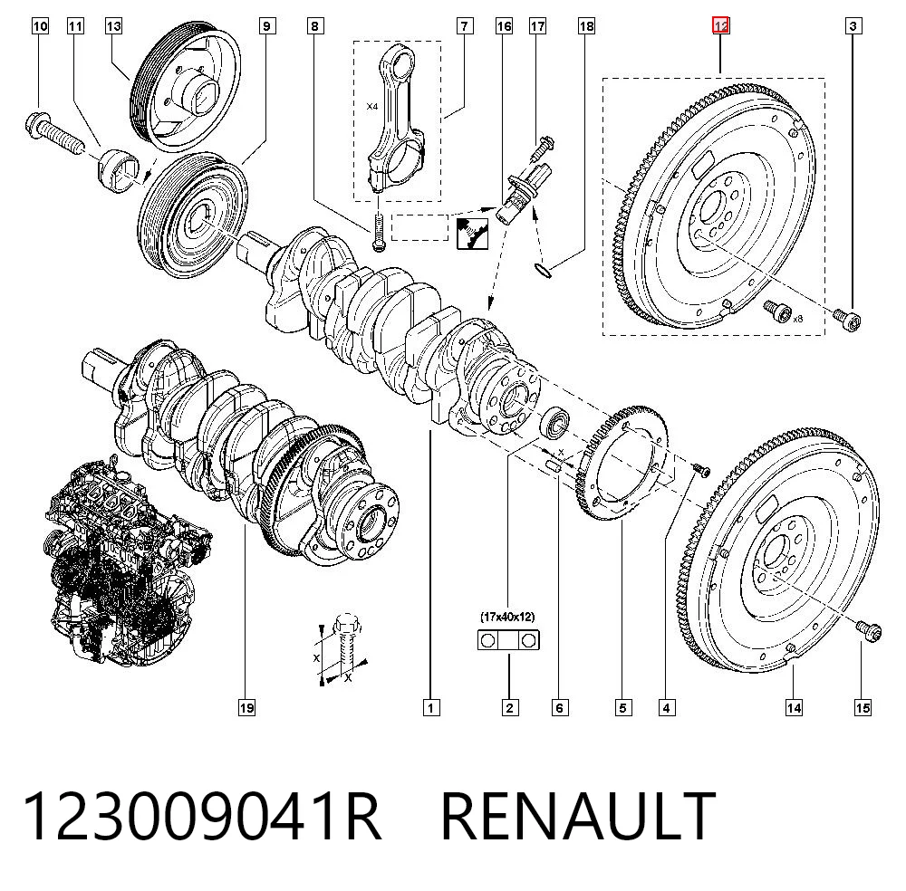 95518927 General Motors Koło zamachowe silnika