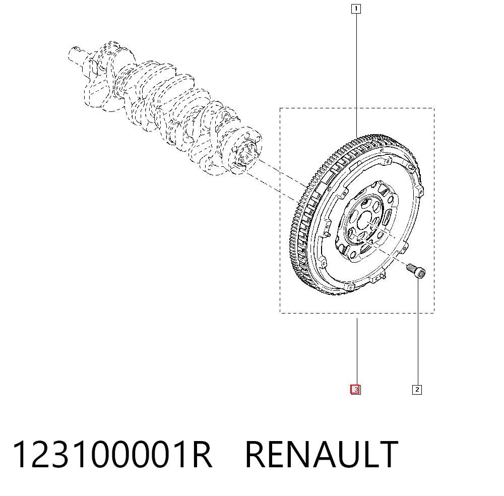 Koło zamachowe silnika Renault Scenic GRAND IV minivan (R9) (2016 - 2023) cena, od 243,89 USD