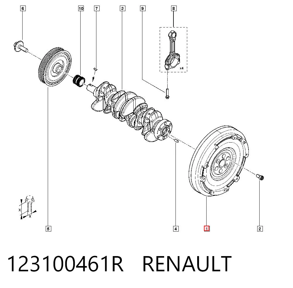1231000Q6F Nissan/Infiniti Koło zamachowe silnika