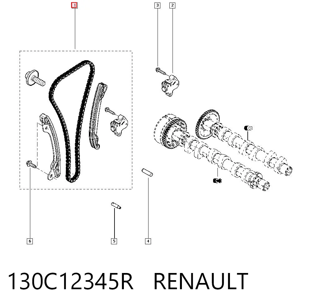  Łańcuch rozrządu, zestaw Renault Kangoo 2