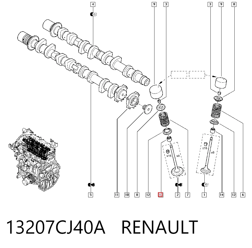 Uszczelniacz zaworu dolotowego/wylotowego Nissan Qashqai +2 I SUV (J10) (2007 - 2014) cena, od 3,90 USD