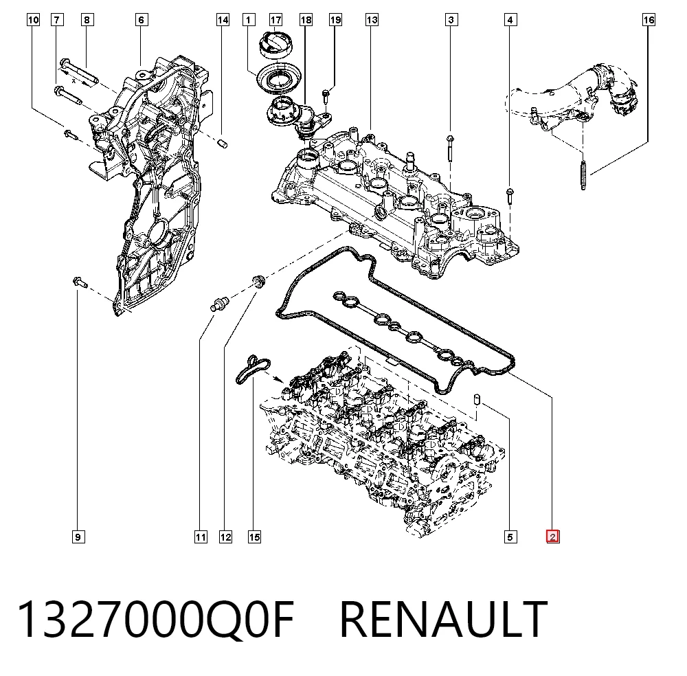 Uszczelka pokrywy zaworowej silnika do Renault DUSTER II HM
