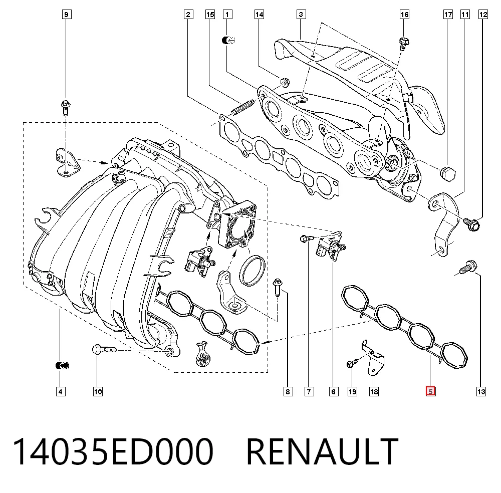 Uszczelka kolektora ssącego do Nissan Micra  K12