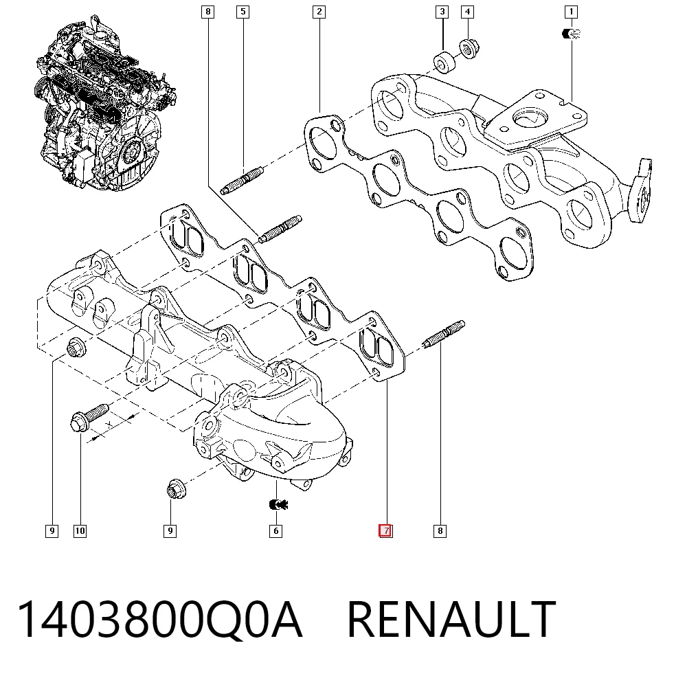 Do koszyka Uszczelka kolektora ssącego Renault Master III FV