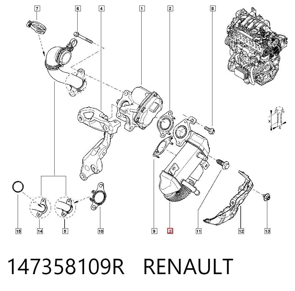 Chłodnica układu recyrkulacji spalin EGR Vemo V42630024