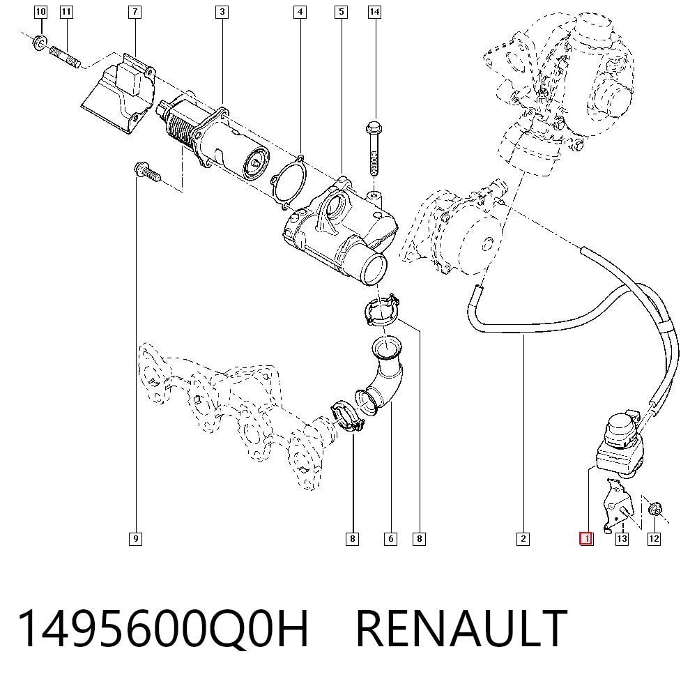 1495600Q0H Renault (RVI) Przetwornik ciśnienia (solenoid) doładowania
