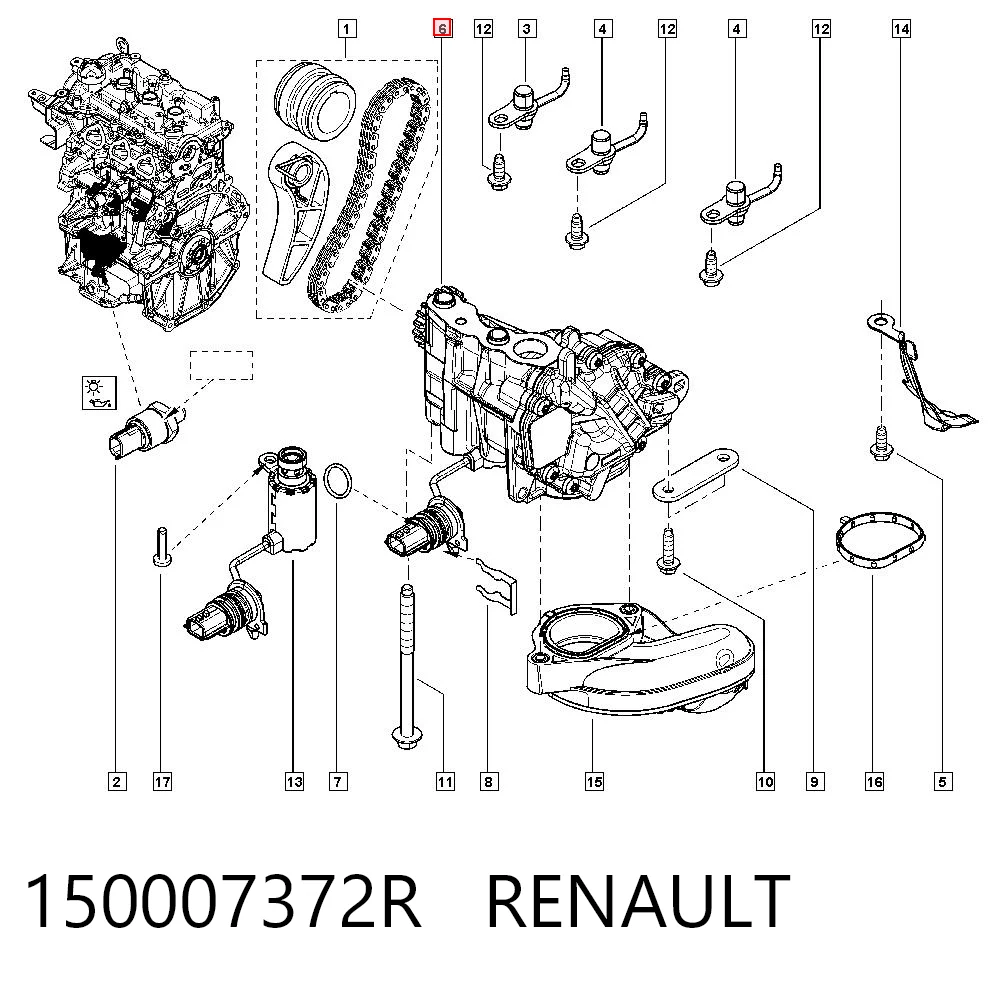 150007372R Renault (RVI) Pompa oleju