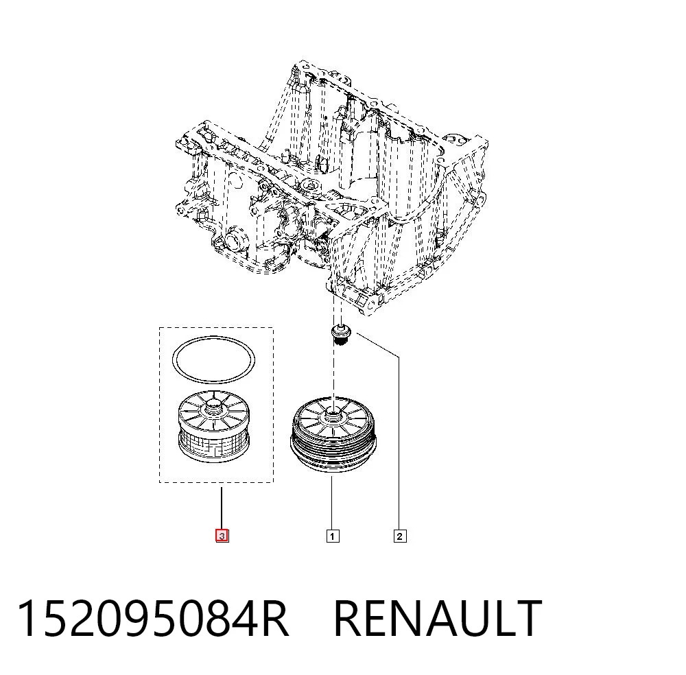 152095084R Renault (RVI) Filtr oleju