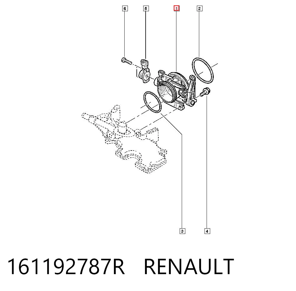 161192787R Renault (RVI) Przepustnica, komplet