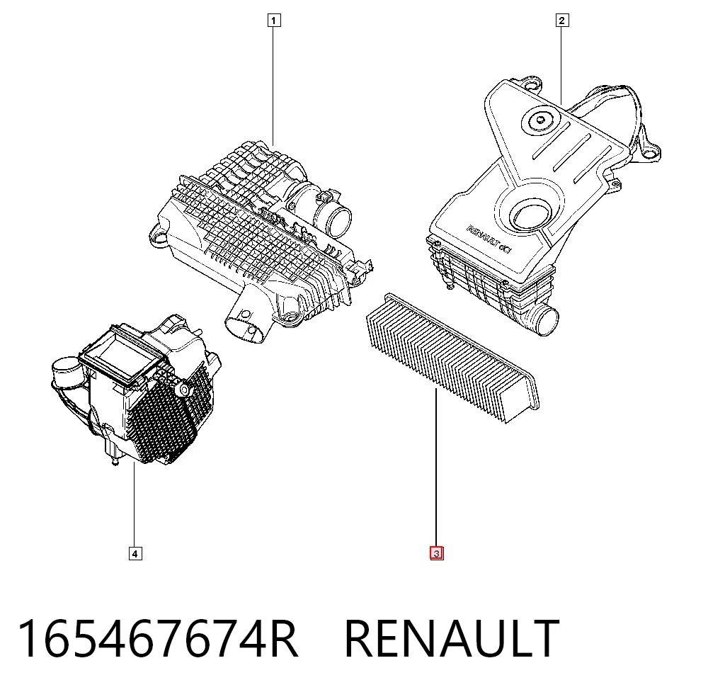 165467674R Renault (RVI) Filtr powietrza