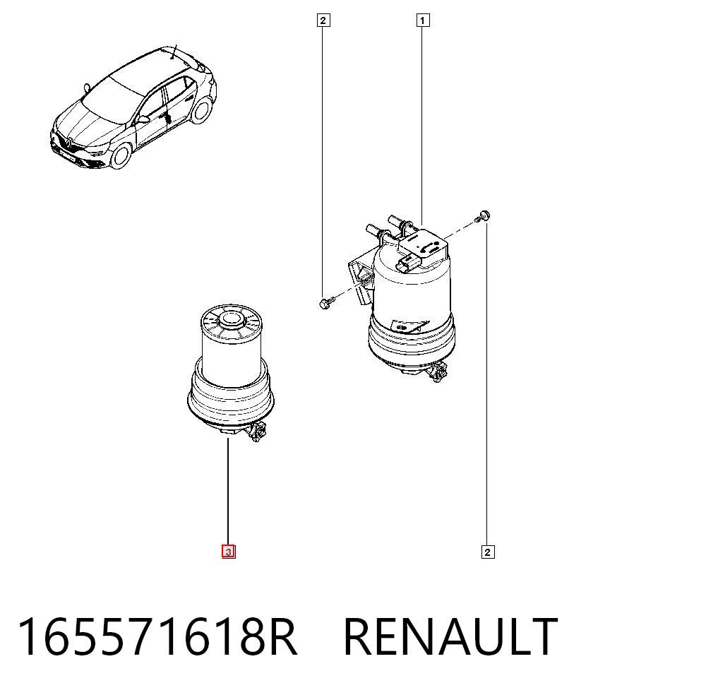 165571618R Renault (RVI) Filtr paliwa