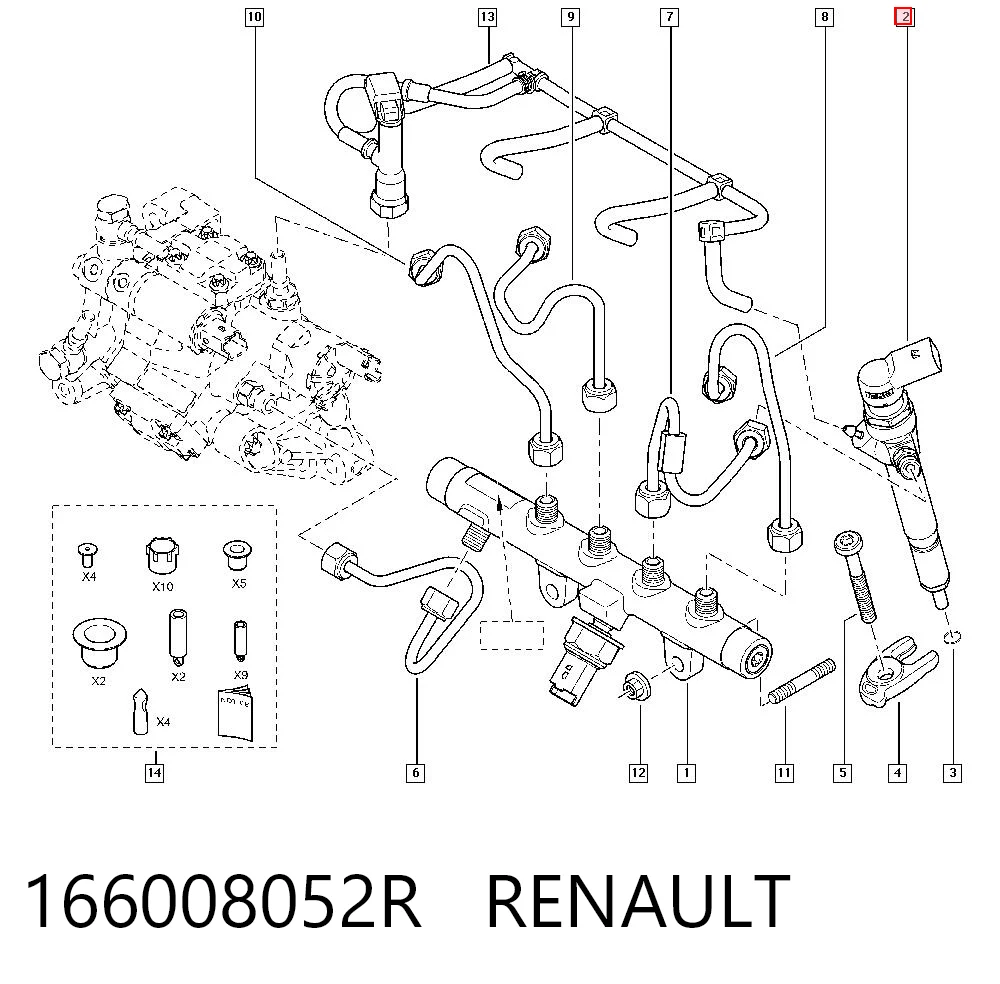 166008052R Renault (RVI) Wtryskiwacz paliwa
