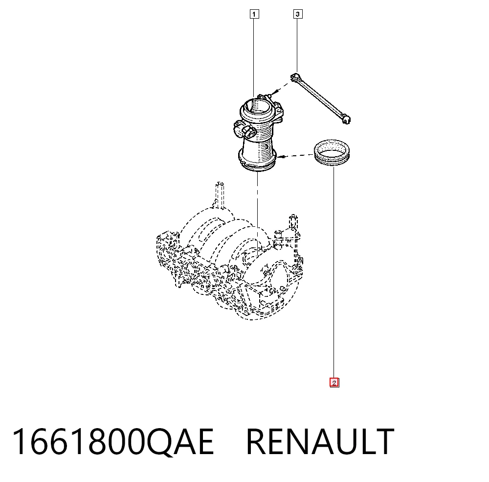 Uszczelka przepustnicy Nissan/Infiniti 1661800QAE