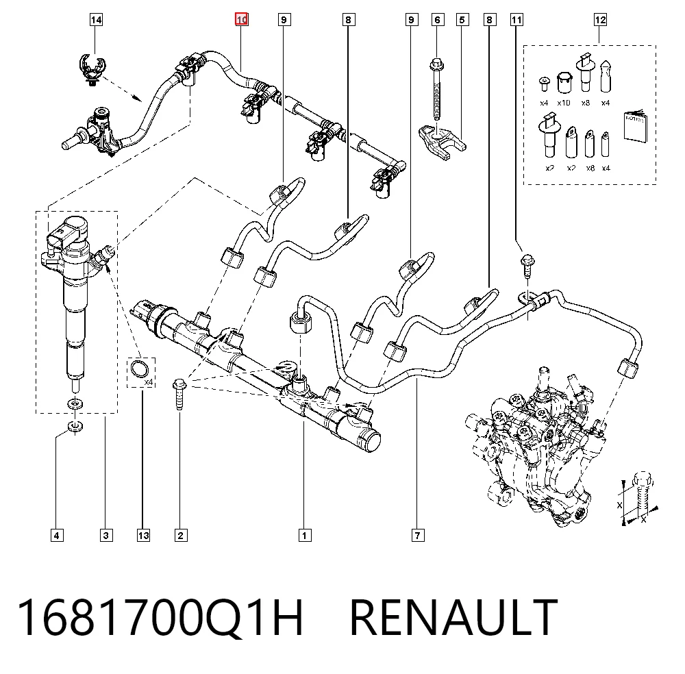 95519038 General Motors Rurka paliwa, zwrotna od wtryskiwaczy