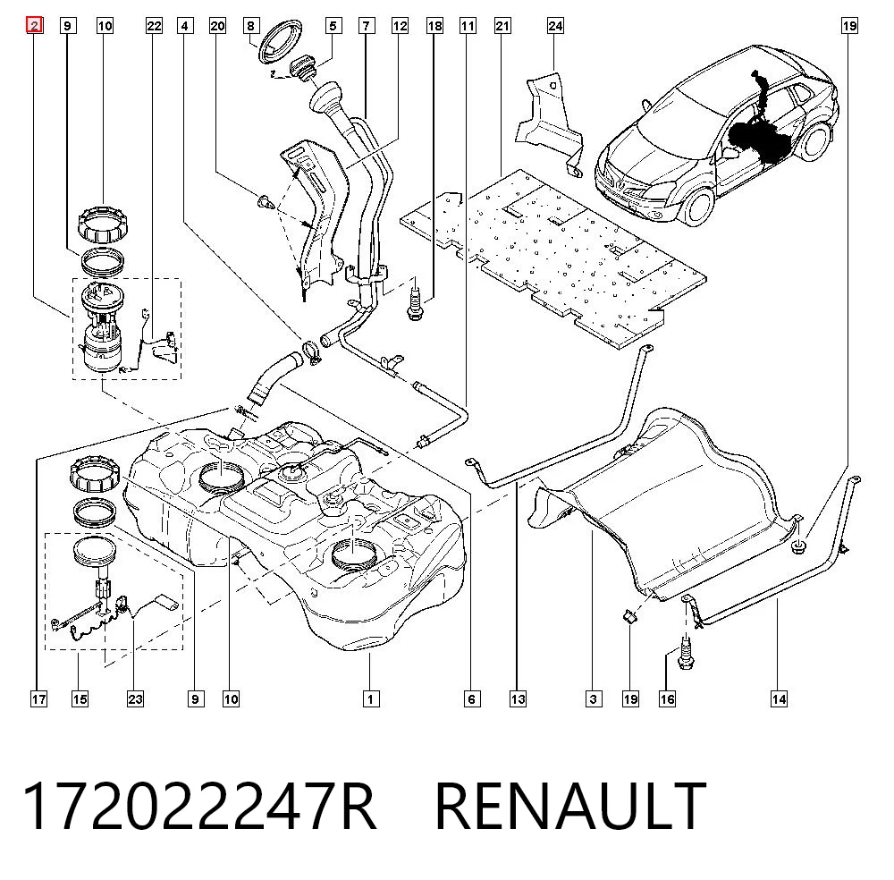 Kupić Moduł pompy paliwowej z czujnikiem poziomu paliwa Renault Koleos HY0 w dobrej cenie