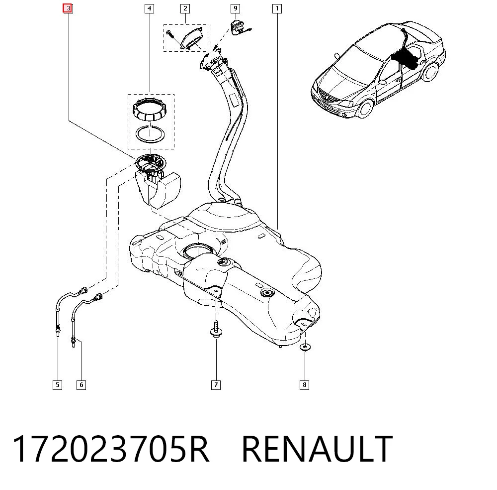 Moduł pompy paliwowej z czujnikiem poziomu paliwa Peugeot/Citroen 1671040380