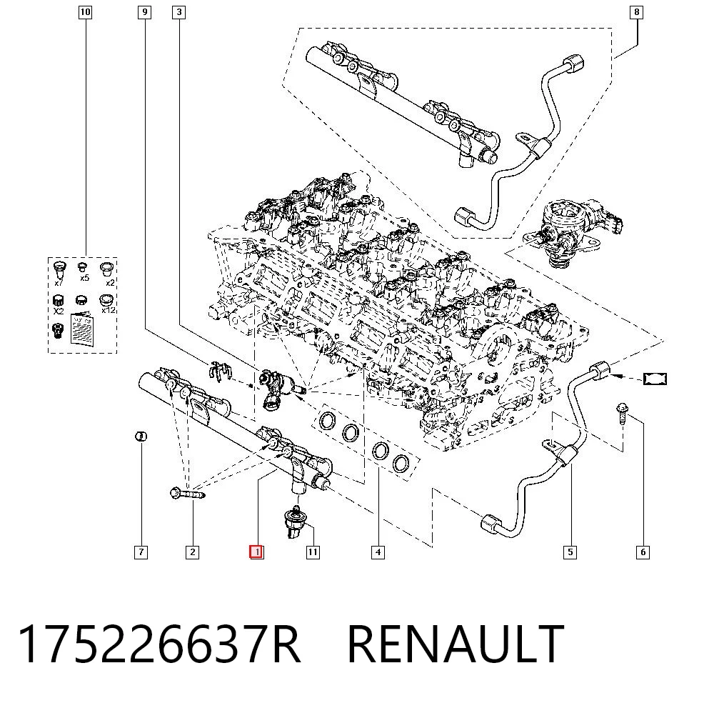 175226637R Renault (RVI) Rozdzielacz paliwa