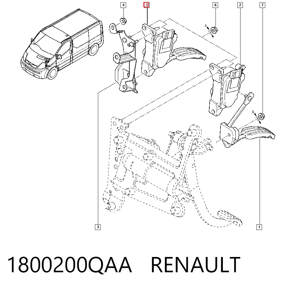 Pedał przyspieszenia (gazu) 1800200QAA Nissan/Infiniti