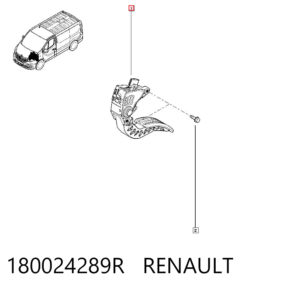 Pedał przyspieszenia (gazu) do Renault Trafic III 