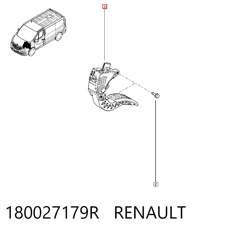 Pedał przyspieszenia (gazu) Renault Trafic III awangarda (2014 - 2026) cena, od 57,99 USD