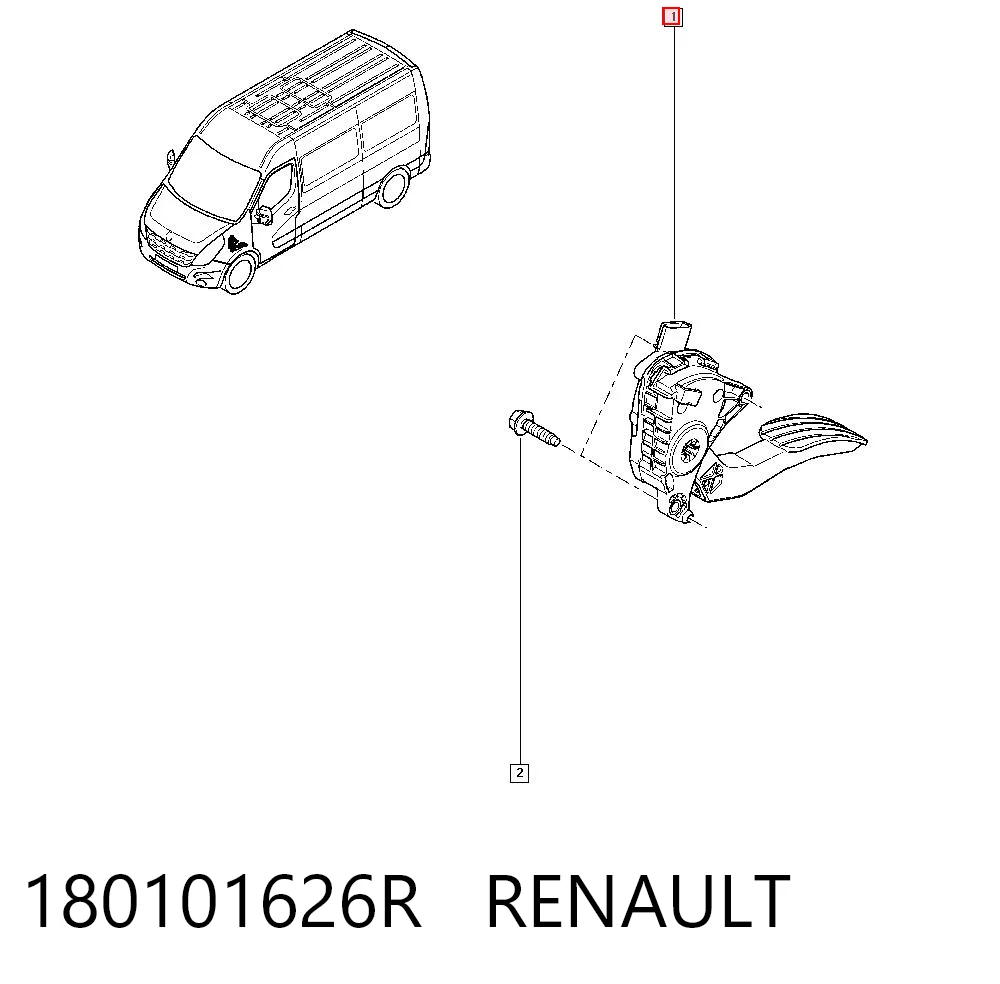 Do koszyka Pedał przyspieszenia (gazu) Renault Master III FV