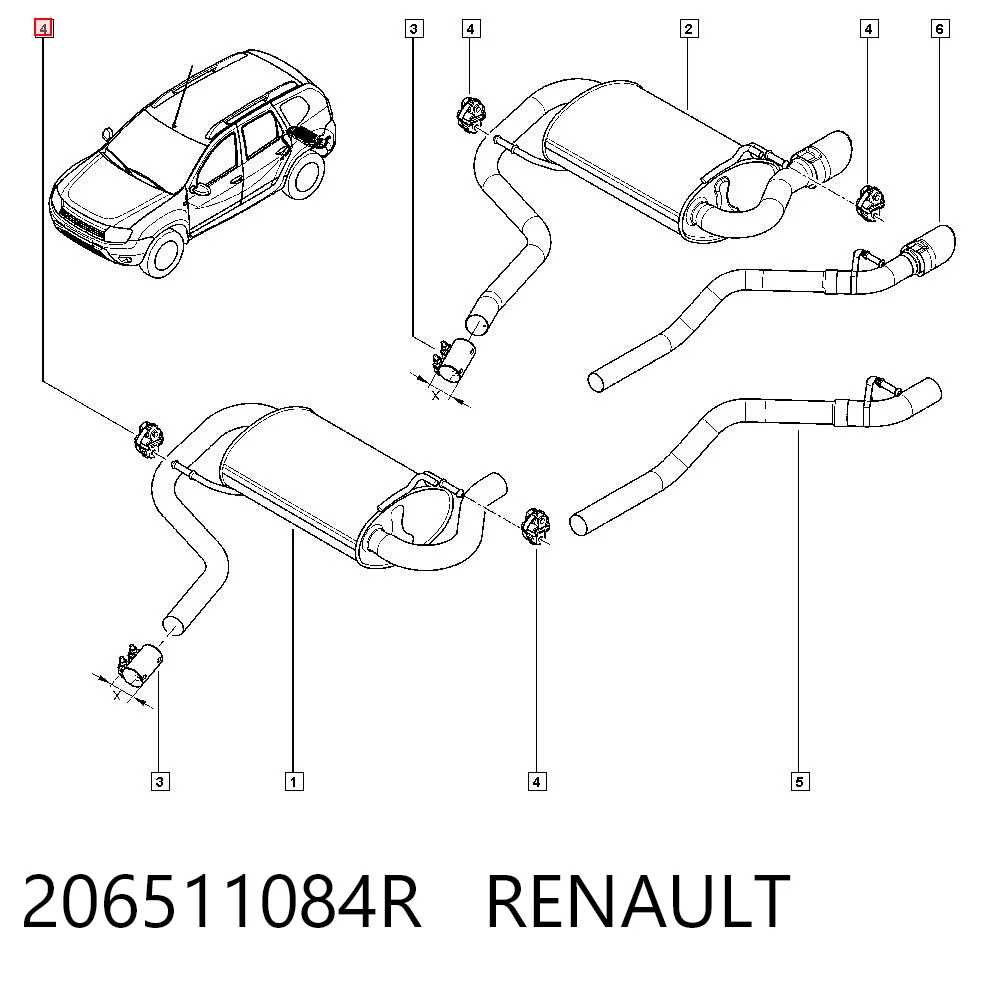  Poduszka mocowania tłumika Renault Master 3